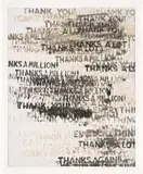 Mel Bochner, Thanks (K. 2015.01), 2015, Etching in colours, on Somerset paper, with full margins