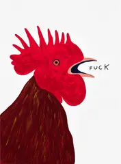 Fuck by David Shrigley, 2021, Screenprint in colours, on wove paper, the full sheet, sold Sep 2023
