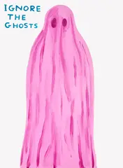 Ignore the Ghosts by David Shrigley, 2022, Screenprint in colours with varnish overlay, on Somerset paper, the full sheet, sold Sep 2023