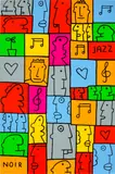 Thierry Noir, Jazz, 2015, Screenprint in colours, on Somerset Satin paper, with full margins