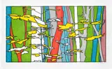 Francis Ruyter, Where the Sidewalk Ends, 2011, Woodcut in colours, on Japanese Unryu-shi paper, with full margins