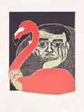 Sanya Kantarovsky, Lacriminal, 2016, Woodcut in colours, on BFK Rives paper, with full margins