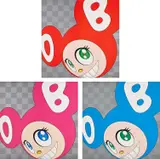 And then and then and then and then and then (Red); And then and then and then and then and then (Pink); and And then and then and then and then and then (Aqua Blue) by Takashi Murakami, 1999, Three offset lithographs in colours, on smooth wove paper, the full sheets, sold Sep 2023
