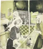 David Hockney, Fish and Chip Shop (S.A.C. 3, M.C.A.T. 3)