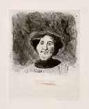 David Hockney, George Sand (S.A.C. 151), 1973, Etching and aquatint in colours, on Crisbrook handmade paper, with full margins