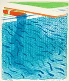 David Hockney, Pool Made with Paper and Blue Ink for Book, from Paper Pools (T.G. 269, M.C.A.T. 234)