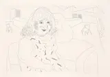 David Hockney, Ann in the Studio (G. 1191, M.C.A.T. 258), 1984, Etching, on BFK Rives paper, with full margins
