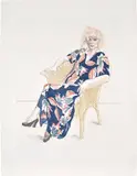 David Hockney, Celia in a Wicker Chair (M.C.A.T. 158), 1974, Etching and aquatint in colours, on BFK Rives paper, with full margins