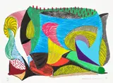 David Hockney, Above and Beyond, from Some More New Prints (G. 1625, M.C.A.T. 339), 1993, Screenprint in colours, on Arches 88 paper, with full margins
