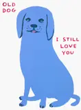 David Shrigley, Untitled (Old Dog), 2021, Screenprint in colours, on Somerset paper, the full sheet