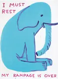 David Shrigley, My Rampage Is Over, 2019, Screenprint in colours with varnish overlay, on Somerset paper, the full sheet