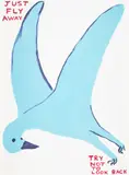 David Shrigley, Just Fly Away, 2023, Screenprint in colours, on Somerset paper, the full sheet