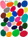 David Shrigley, Shits, 2019, Hand-painted acrylic, on Fabriano Artistico paper, the full sheet