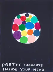 Pretty Thoughts Inside Your Head by David Shrigley, 2018, Screenprint in colours, on Somerset paper, the full sheet, sold Jun 2023