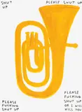 David Shrigley, Shut Up, 2018, Screenprint in colours, on Somerset paper, the full sheet