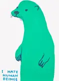 David Shrigley, Untitled (I Hate Human Beings), 2022, Screenprint in colours, on Somerset paper, the full sheet