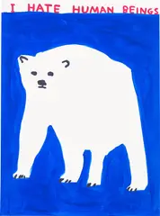 I Hate Humans by David Shrigley, 2022, Screenprint in colours, on Somerset Satin paper, the full sheet, sold Jun 2023