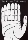 Talk To The Hand by David Shrigley, 2021, Linocut, on Somerset paper, the full sheet, sold Jun 2023