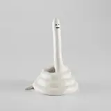 David Shrigley, Serpent, 2020, White earthenware sculpture painted and glazed, contained in the original foam-lined wooden box with printed design on the lid