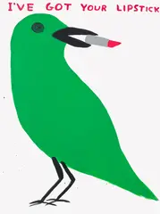 I've Got Your Lipstick by David Shrigley, 2021, Screenprint in colours, on wove paper, the full sheet, sold Jun 2023