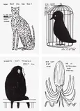 David Shrigley, Animals and Existentialism, 2022, The complete set of four offset lithographic posters, on Munken Lynx paper, with full margins