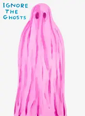Ignore the Ghosts by David Shrigley, 2022, Screenprint in colours with varnish overlay, on Somerset paper, the full sheet, sold Jun 2023