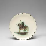 Picador (Bullfighter) (A.R. 160) by Pablo Picasso, 1952, White earthenware round plate painted in black with partial brushed glaze, offered Dec 2023