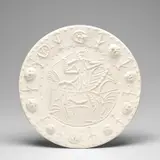 Faune cavalier (Cavalier Faun) (A.R. 336) by Pablo Picasso, 1956, White earthenware sculpted round dish, sold Dec 2023