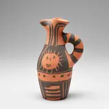 Yan soleil (Yan Sun) (A.R. 516) by Pablo Picasso, 1963, Red earthenware turned pitcher painted in black, sold Dec 2023