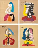 Portraits imaginaire (Imaginary Portraits): four plates by Pablo Picasso, 1969, Four offset lithographs in colours, on Arches paper, the full sheets, sold Dec 2023