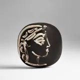Profil de Jacqueline (Jacqueline's Profile) (A.R. 385) by Pablo Picasso, 1956, White earthenware plaque painted in black with partial brushed glaze, sold Dec 2023