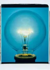 Amanda Means, Light Bulb (008BYs), 2007, Unique colour Polaroid print, mounted
