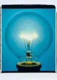 Amanda Means, Light Bulb (008BYs), 2007, Unique colour Polaroid print, mounted