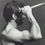 Frank Diaz by Robert Mapplethorpe, 1979, Gelatin silver print, mounted, sold May 2023