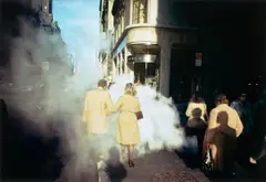 Joel Meyerowitz, Camel Coats, New York City, 1975, Archival pigment print, printed later, mounted