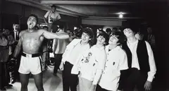 Chris Smith, Ali and The Beatles, 1964, Gelatin silver print, printed later, mounted