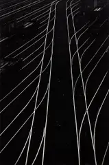 Railroad Tracks, Pittsburgh by W. Eugene Smith, 1955-1956, Gelatin silver print, printed 1970s, mounted, sold May 2023