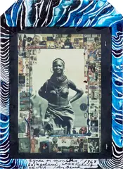 Agnes of El Molo Bay, Loyangalani, Lake Rudolf by Peter Beard, 1968, Unique Polaroid print with ink and paint, executed later, sold May 2023