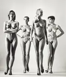 Sie Kommen, Naked, Paris by Helmut Newton, 1981, Gelatin silver print, offered May 2023