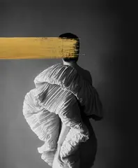 Andrea Torres Balaguer, Hyacinth from Hivernacle, 2022, Archival pigment print with gold acrylic paint, mounted