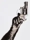 Albert Watson, Monkey with Gun, 1992, Gelatin silver print, printed 1997