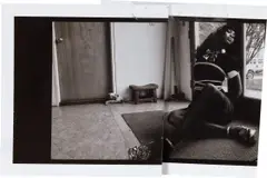 Naomi Campbell, Bridgehampton, NY by Steven Klein, 14 May 2006, Unique composite of 2 black & white Polaroid Type 100 prints, sold Nov 2023
