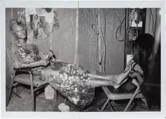 Naomi Campbell, New York City by Steven Klein, 24 February 2003, Unique composite of 2 black & white Polaroid 8x10 prints, offered Nov 2023