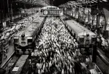 Church Gate Station, Western Railroad Line, Bombay India by Sebastião Salgado, 1995, Gelatin silver print, printed later, mounted, offered Nov 2023