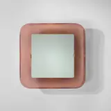 Illuminated mirror by Gianni Celada for Fontana Arte, circa 1968, Coloured glass, mirrored glass, brass, offered Jan 2023