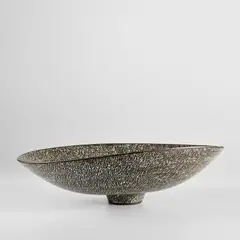 Large open 'Poem' bowl by Rupert Spira, circa 2003, Glazed stoneware with inlaid poem, sold Jan 2023