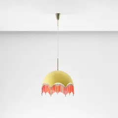Ceiling light by Angelo Lelii, circa 1959, Painted aluminium, coloured glass, brass, sold Jan 2023