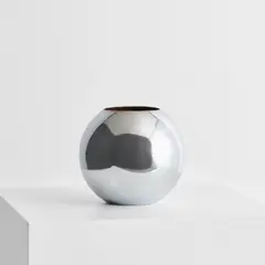 Vase by Maison Desny, circa 1930, Chrome-plated brass, sold Jan 2023