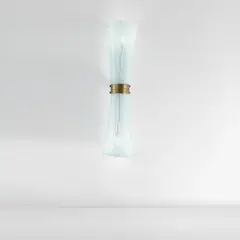Monumental wall light by Paolo Venini, circa 1954, A canne glass, brass, sold Apr 2023