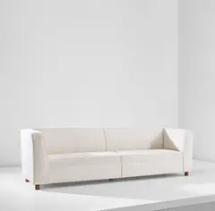 Gio Ponti, Rare sofa, circa 1936, Fabric, stained beech